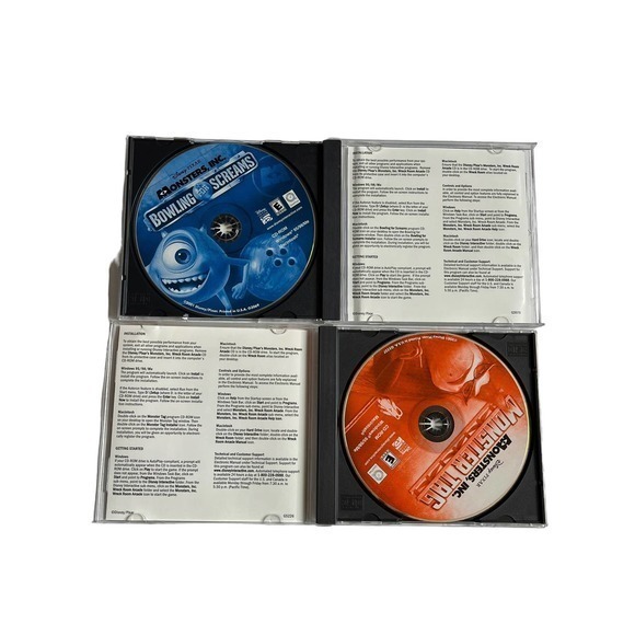 Monsters Inc PC Games‎ Lot of 2. Bowling for Screams & Monster Tag PC Games - Picture 4 of 4